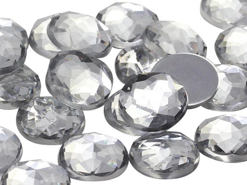 Allstarco 25mm Crystal H102 Flat Back Round Acrylic Rhinestones Plastic Circle Gems for Costume Making Cosplay Jewels Embelishments 20 Pcs (Crystal) - Image 1